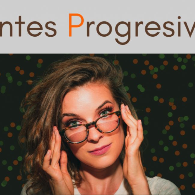 Chica lentes progresivas